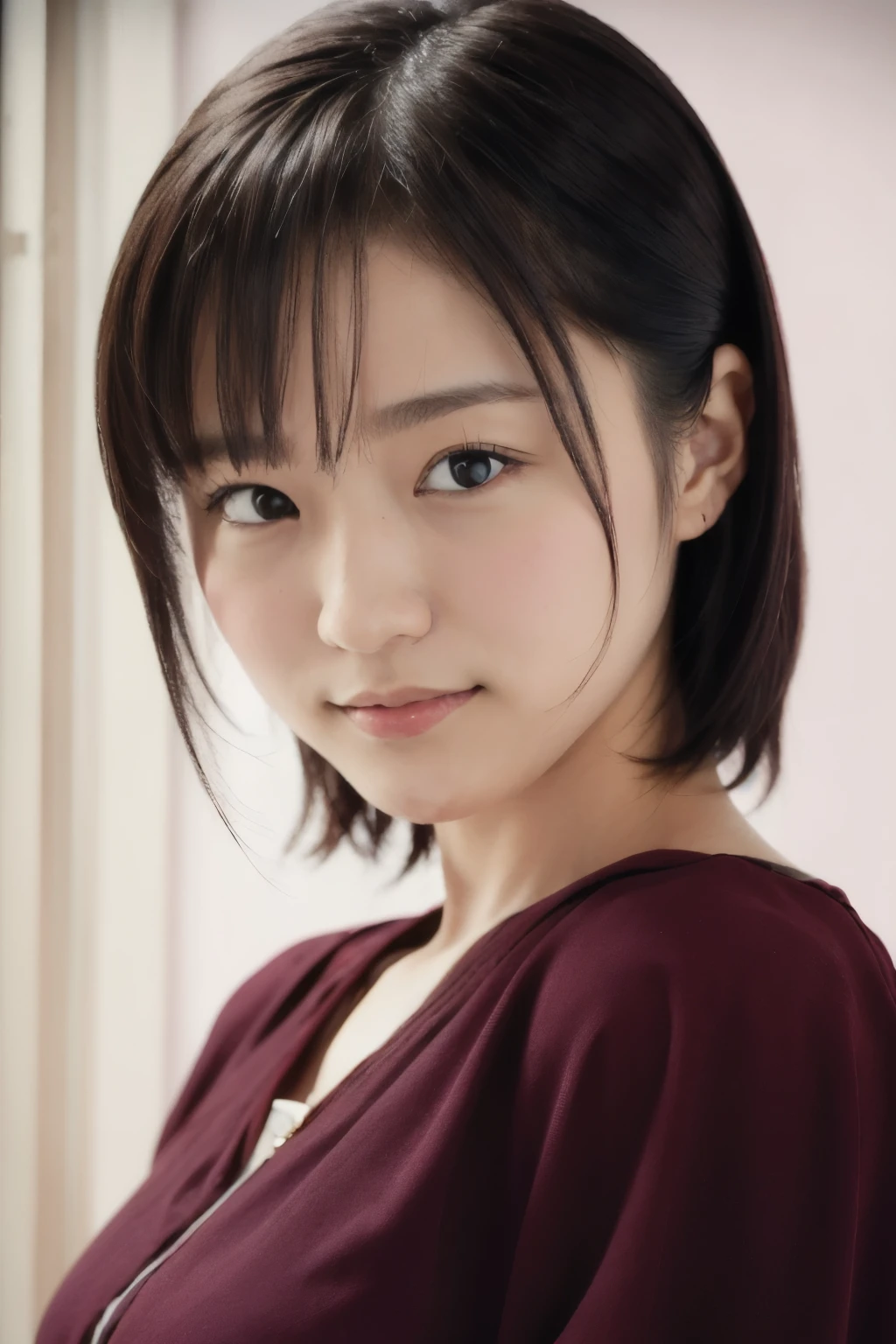 (top quality,masterpiece:1.2),8k,super high resolution,Super Detail,top quality,Watch Viewers,perfect lighting, flat light,super quality,super high resolution,masterpiece,photorealistic,detailed face,(simple background),(maroon background), S4k1Ogw4