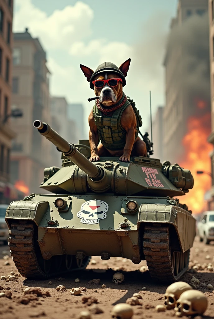 Jack Russell in Russian tank