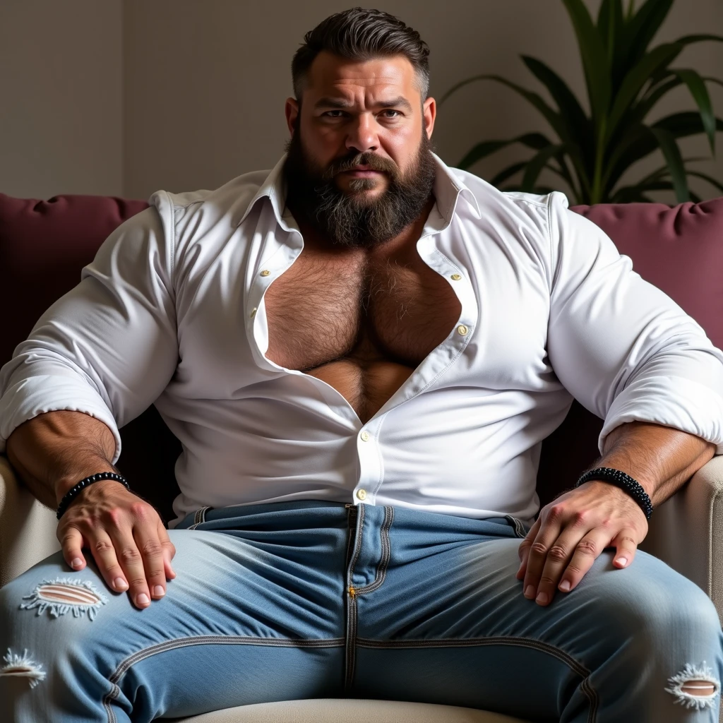 Just chubby plump extremely thick thighs (melhor qualidade,4K,8k,high resolution,obra de arte:1.2),ultra-detalhado,realista:1.37,homens,grown-up homens,old homens,fat white muscular homens,cabelo da barriga,large bulges,pants,camisa xadrez,barba,nojento,60-year-old homens,family,pai,barriga de urso,terno de abertura. Sentado na beirada da cama. apenas usando sunga no corpo. Looking at the spectator gesturing with his hands. Asking for your hand, pedindo um objeto., Se adequa, vetor, mwvetor, (((sitting in a luxurious armchair wearing only red swim trunks with open legs wearing socks with his hands on his thigh with his hands on the armchair , with one hand in his hair. Olhando para o expectador. )))