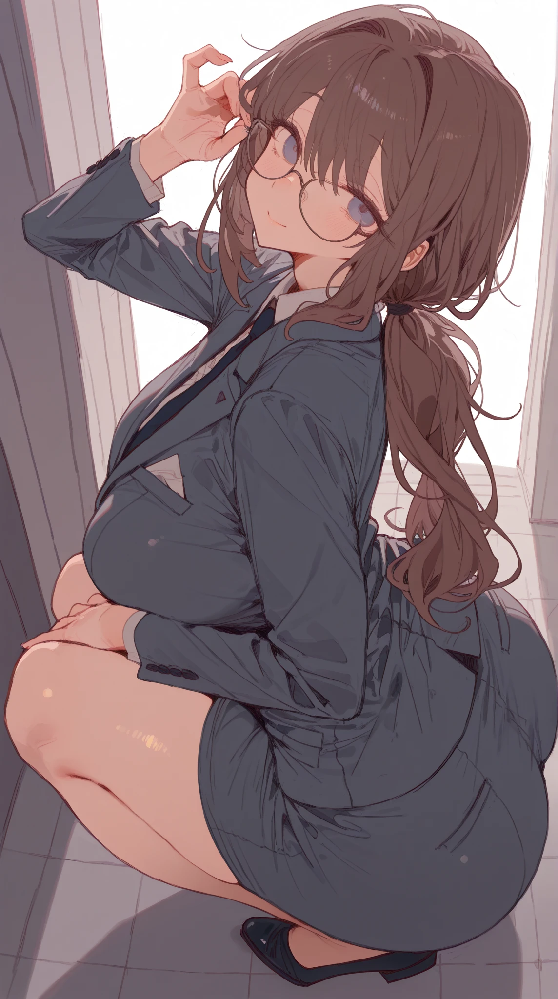veiny penis, open mouth, squatting girl,grab penis, ((fellatio)), blowjob, oral,((girl handing boy legs)),cum, ((((1 boy)))),((standing boy)),((((boy standing in front of her)))), (((((penis))))),(((from side))),drunken eyes,spoken heart,dripping semen, on bed,naked,motion lines,hetero,testicles,irrumatio,navel,kneeling,love juice,ass,spread legs,short legs, bedroom, cowboy shot,((groping breasts)),, best quality, amazing quality, very aesthetic, absurdres