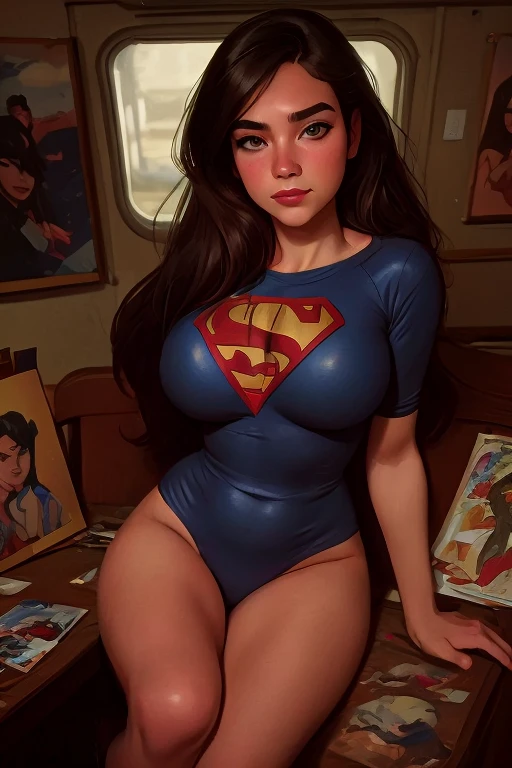 young girl, teenager ((16 years)), naked, nude, desnuda, calcentines, socks, hufflepuff,, hogwarts al fondo, hogwarts, noche, night, muy detallado, Realistic long-term photography., 4k, pelo largo, brown hair, By the chestnut, labios rojos,red lips, brown eyes, big breasts, pechos grandes, spread legs, nsfw, +18
