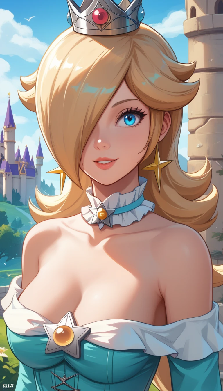 ((masterpiece)), ((best quality)), (detailed), perfect, solo, peach, gorgeous woman with wedding dress, bridal veil on the head, luscious lips, long hair, huge breast, deep cleavage, huge breasts, sexy,