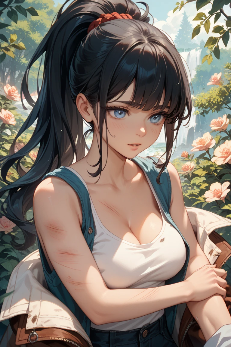girl camping,outdoor fashion,(Thin type:1.8),(big breasts),(random hairstyle),(Highest image quality,(8k),ultra-realistic,best quality, high quality, high definition, high quality texture,high detail,beautiful detailed,fine detailed,extremely detailed cg,detailed texture,a realistic representation of the face,masterpiece,Sense of presence)