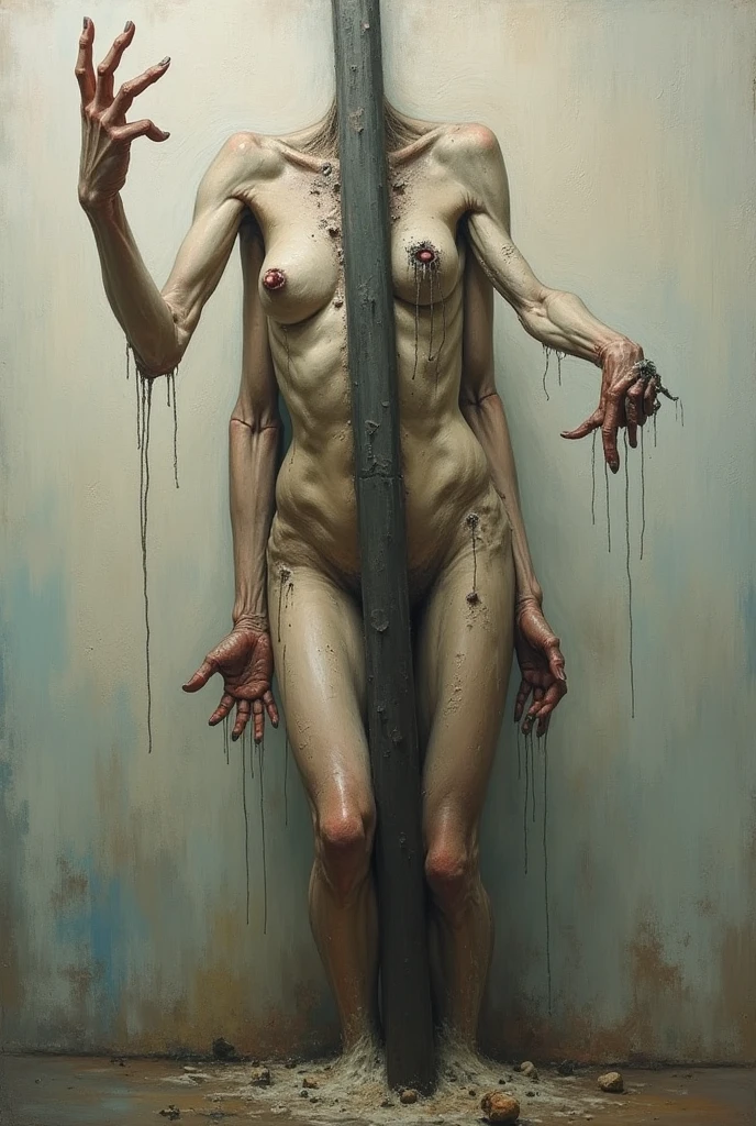 1 girl, realisitic, Raw photo, japanaese girl, (fullnude:1.9), (Looking at the camera), 18 years old, bobhair, Black hair, (Crucified on a steel frame with barbed wire:1.7), (Abandoned factory with barbed wire:1.4), (Spread your arms and tie them to the steel frame with barbed wire:1.6), not any dressed, With pubic hair,Bondage with barbed wire、(are whipped with barbed wire:1.8 )