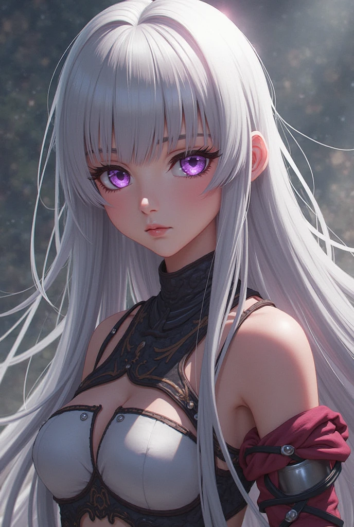 Masterpiece, Best Quality, Super Detailed, High Definition, Expensive Resolution, HDR, 4k, 8K, Unity 8k Wallpaper, Super Detailed CG, Masterpiece, Realistic, 2D, 3D, Beautiful Details, Depth, Fine Texture, Super Fine: 1.3, Complete concentration, crispy skin, him, very cute anime girl, high , expensive silver long hair, one girl, silver long hair, high , mole under the eye, gaze, expensive, blush,, parted Lips, hair ornament, heart, purple eyes, choker