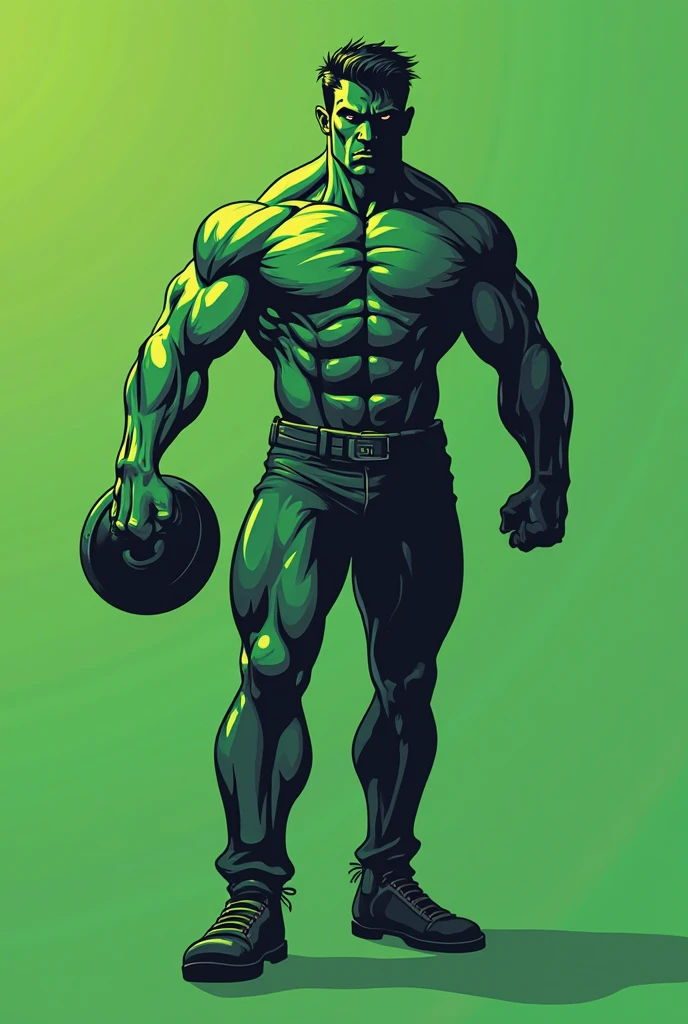 create an image to use on an ebook cover without writing, must have a clean and modern design with a focus on advanced bodybuilding techniques, use tones of green, yellow, black and white with good lighting include the image of a person with good results obtained by training