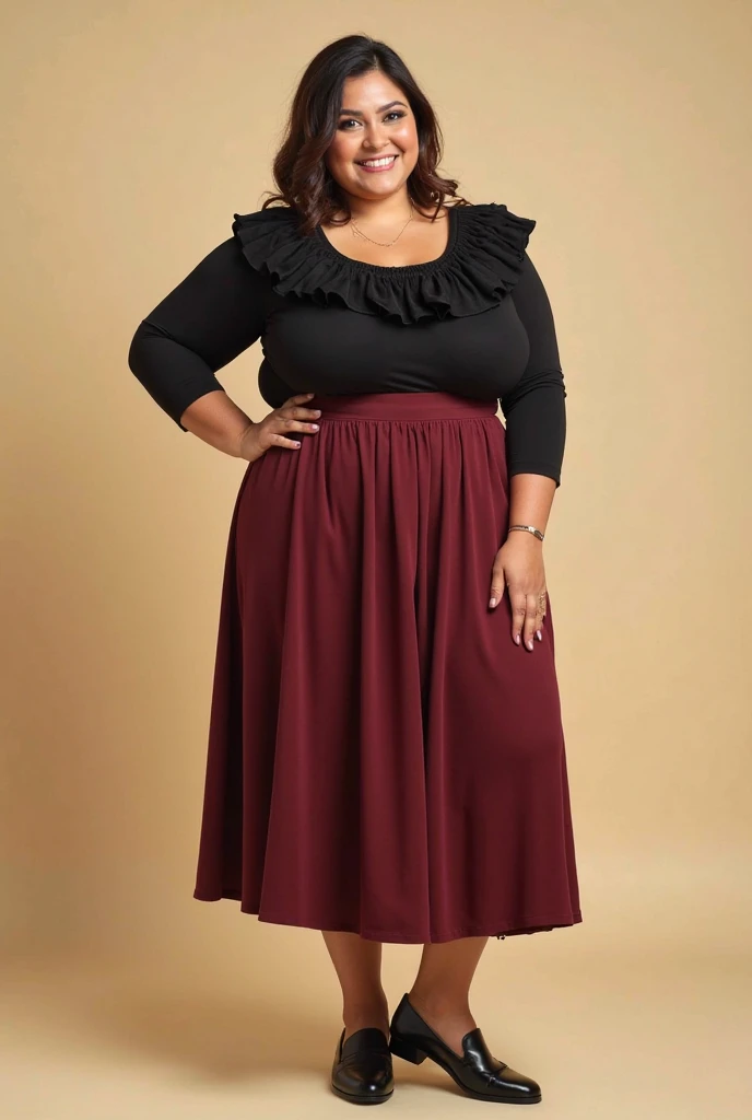 ((8k)), highest quality, 超High resolution, (surreal)、(High resolution), 1 girl, Japanese, Overweight, extremely fat, ((Chubby)), Double chin, ((long maxi-skirt))