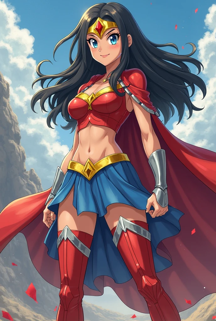 (masterpiece:1.2), (best quality:1.2), (ultra detailed:1.1), saiyan nagatoro hayase ,beautiful long black hair,intricate brown eyes,1girl,petite,light smile, ssj4, abs, (body fur:1.4), jewelry, long hair, monkey tail, muscular, pectorals, (yellow aura:1.2), (red fur:1.5), solo, super saiyan,1girl,thunder,lightning,beautiful brown eyes,looking at viewer, from below, <lora:é¿ç:0.8> <lora:ssj4-10:0.65>