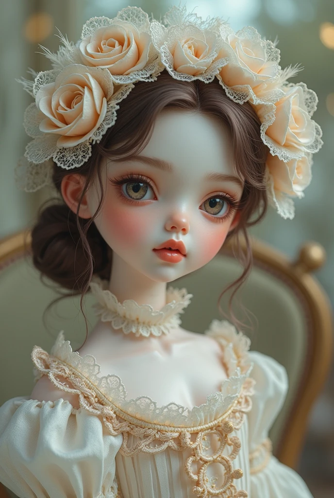 bonita nova no estilo vitoriano、Cabrito、Young Child 1. **moda**: Victorian fashion is characterized by sleek and elegant design。Ruffles and laces、Espartilhos、Tente incorporar elementos como vestidos longos。 2. **penteado em**: Women's hairstyles in the Victorian era are often complex and delicate。Upstyling e curling、It's also a good idea to add ribbons and floral ornaments to your hair.。 3. **Characteristics**: Facial features of girl with soft features、Embelezamento、Lindo 5. **Accessorized**: Accessories played an important role in the Victorian era。hats、colares、Luvas、Guarda-chuvas, etc.、Calling accessories with attention to detail、You can give personality to your character。 vestido bonito、Floral、