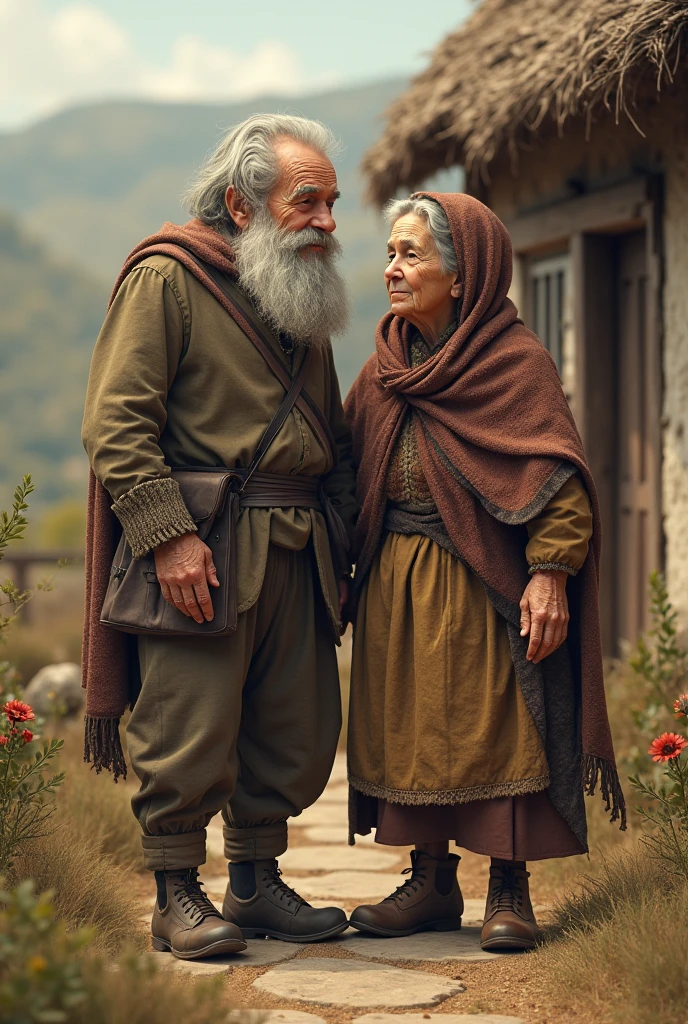 There was an old woman in a village
There was a son of with old woman