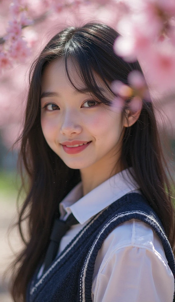 Best_Quality, HDR, masterpiece, Hi-Res, (realistic and photorealistic with touch of rawness:1.37), (group photo:1.6), ((SchoolGirls Surrounding the camera in Upward composition)), Panoramic, (Filled with many Faces), (NOGIZAKA face variations:1.4), { Looking down at the camera | (Kissing face to face) }, (((close:1.2, Face closeup from below:1.4))), (((Sky background)) with CherryBlossoms) . BREAK  Extremely Detailed KAWAII face variations, captivating gaze, elaborate detailed Eyes with (sparkling highlights:1.32), long eyelashes、Glossy RED Lips with beautiful details, Coquettish tongue, Rosy cheeks, Glistening ivory skin . { (Dynamic joyful expressions) | (:D) | (Kissing) | Tongue out }, { baby hair | Updos | OKAPPA }, Childish, SchoolUniform .