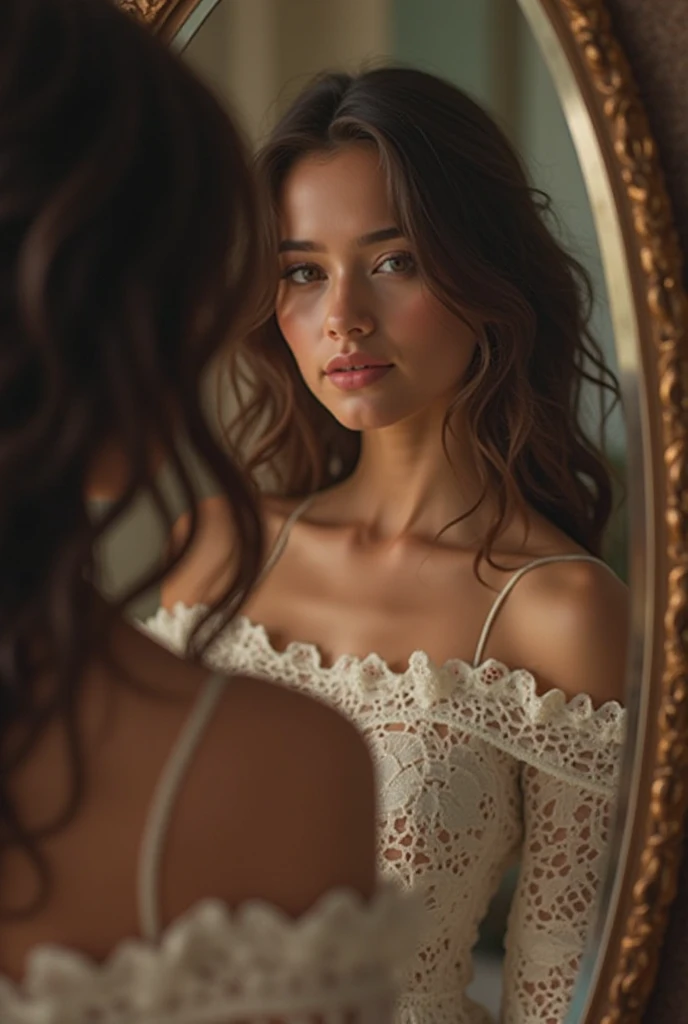 Girl taking picture in the mirror