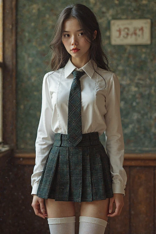 best quality、16K high resolution、Ultra Detailed、masterpiece、Live shooting、Practical:1.4、Surrealism:1.4、Clear focus、Very delicate and beautiful、nitty gritty、1 female、(European:1.2)、(Blonde)、(Spread your legs:1.3)、(no panties:1.3)、(National Foundation:1.1)、 (Sitting at the table)、(Super beautiful)、(Pretty Face:1.5)、(Ponytail, stocking)、(Delicate face)、(beautiful eyes)、Perfect round eyes、(Delicate lips)、Lipstick、(Eyeliner)、mascara、Eyeshadow、(Military Green Pencil Skirt,)、White shirt、Green suit, tie、In NSFW