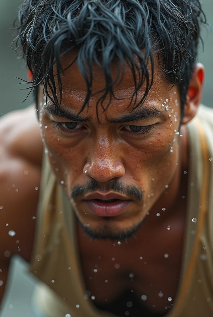 full angle, full body, super realistic, dramatic lighting, sitting on naked young boy asian, handsome mature daddy with huge nipples and high orgasmic expression and wide-open mouth, opening legs to show his penis, sticky slimy semen all over his face and body, slimy sperms all over the room, sweating, porno, gay, sexy, hairy penis.