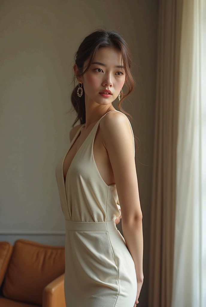 Ultra detail, high resolution, Ultra detailed, Best quality, Amazing, Top quality,Unified 8K wallpapers, Cinematic lighting, (fully body photo:1.6),(Tender mold),A noble and elegant evening dress