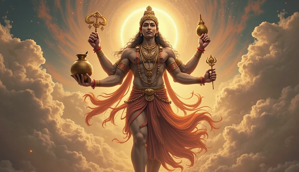 Bal shree ram with orange colour background