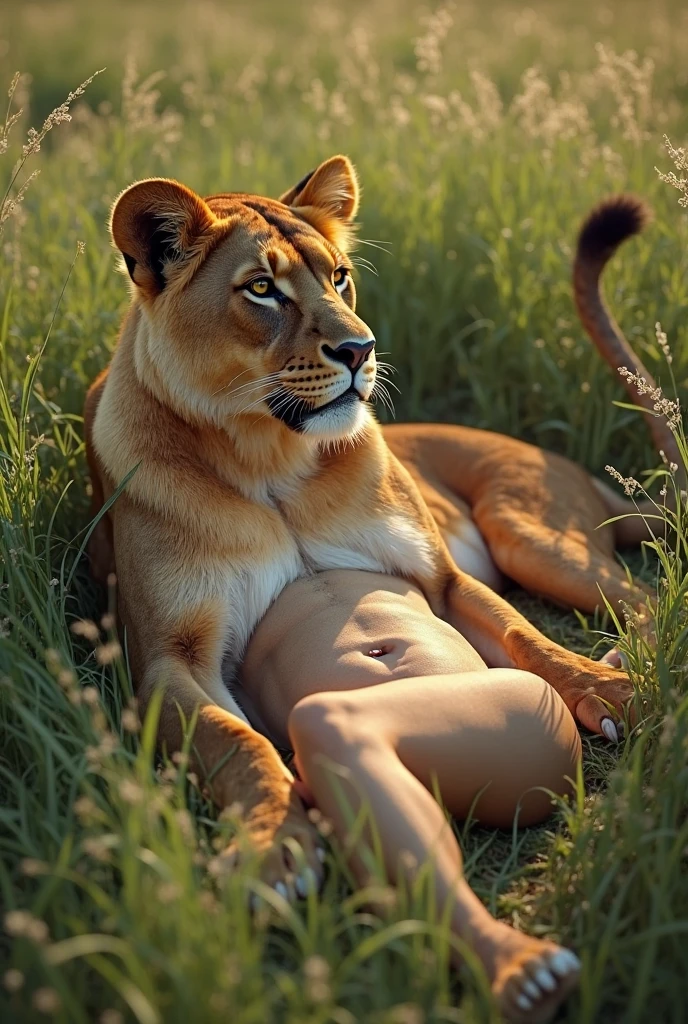 (((feral toddler lion, fluffy, 69 position, hyper sheath, flared penis, hyper saggy balls, legs up, dirty balls, dirty, on bed, urine in mouth, oral, head between legs, duo, deepthroat, cum in nose)))), best quality, ((((photorealistic, hyperrealistic)))), ultradetailed, detailed background, side view