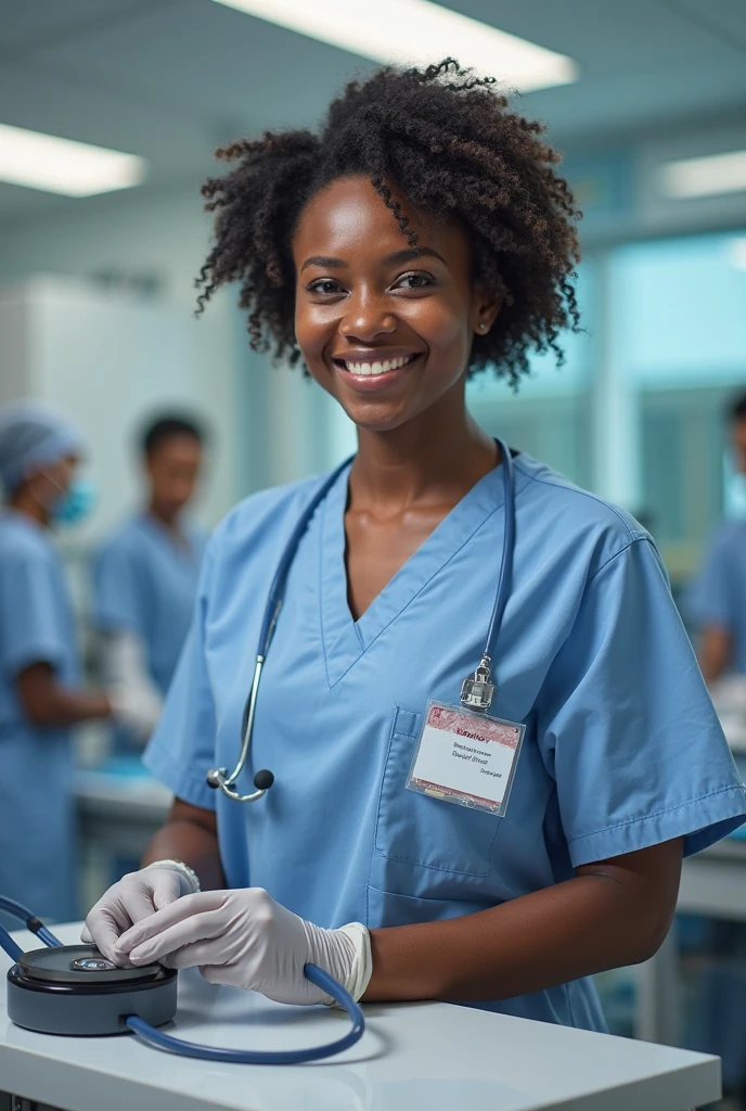 I want a middle age woman black medic