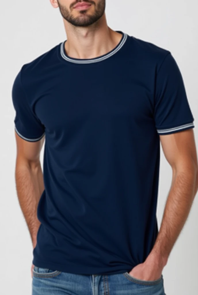 a man in a blue shirt and jeans posing for a picture, wearing a dark blue polo shirt, wearing polo shirt, in a dark teal polo shirt, wearing a light blue shirt, medium blue, blue clothing, blue shirt, sky blue, collared shirt, modern casual clothing, short sleeves, plain uniform sky, aqua, light-blue, blue, blue tight tshirt