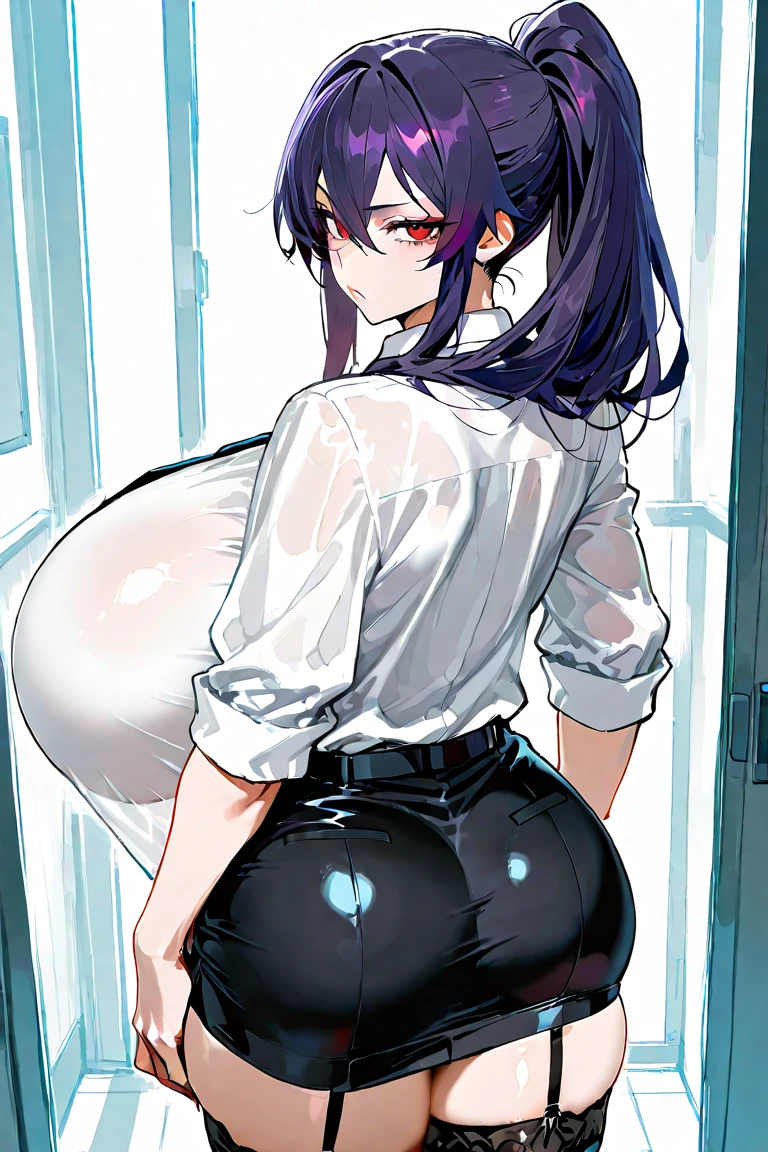 (nsfw:1.5),Please take, perverted grin, ( juice stains:1.2), , 1 huge breasts, random hair color、vagina、SEX in、open your mouth and stick out your tongue、ponytail、fuck from behind