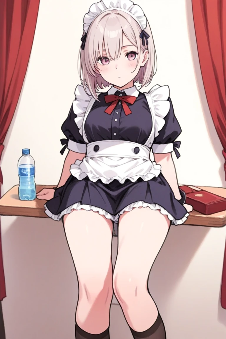 (dynamic angle:1.3, front view:1.1, breast focus:1.3, from below:1.2), (dynamic posing:1.5, sexy posing:1.2, leaning forward), (seductive smiling:1.3), ((looking at viewer, holding a cake)),highest quality、(real、photorealistic:1.4),(ultra high resolution, 8K RAW photo, clear focus), best qualtiy, natural lighting, field depth, (Bright pupils, detailed beautiful eyes, high detailed face), Red lip, (tight focus:1.2, from below), sexy posing, a girl 22yo old, teacher, wearing a , bootyshorts, Thicc, thin breast, long hair, blue eyes,off-shoulder dress, sweater dress, off-shoulder sweater, red sweater,garter stocking, cleavage:1.1, midriff, black shorts, black thighhighs, thigh strap, pretty girl, (highly detailed beautiful face and eyes,firm breasts),real skin,((black,hair,long pony tail hair)),thin pubic hair,cute,lovely, detailed eyes, This masterpiece is only visually stunning but also tells,(double breasted:1.2,under bust:1.2),(with sparkling eyes and a contagious smile),open mouth, Looking at Viewer, posed cleavage:1.2,pose muy sexy"
