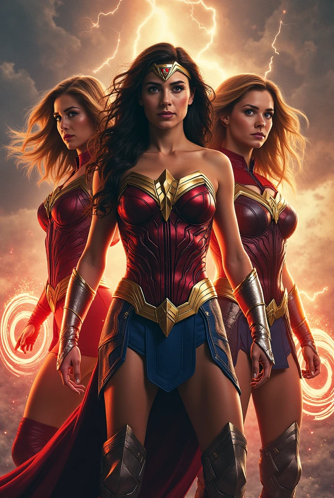 superhero models,comic book style,heroic poses,colorful costumes,vibrant colors,ultra-detailed features,stylized rendering,emblematic symbols,muscular physiques,action-packed scenes,dynamic perspectives,high-res quality,bright lighting,heroic expressions,flying through the sky,superpower effects,city skyline backdrop,explosive energy blasts,mask-covered faces,caped crusaders,masked vigilantes,superhuman strength,intense battle scenes,team of superheroes,inspiring and iconic imagery,grandiose and epic feel