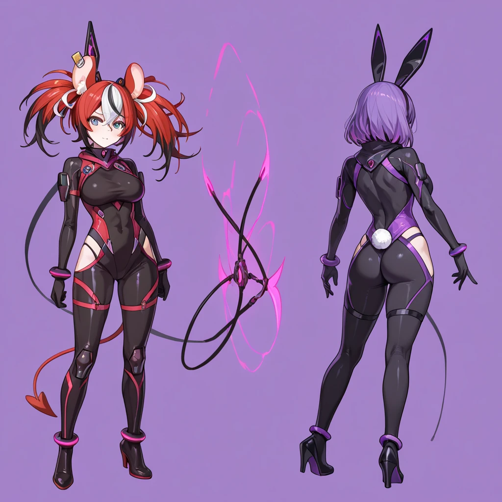 Master masterpieces, high resolution，8K,  detailed background, high quality, perfect anatomy, solo, 1boy, Furry, kemono, furry cat, anthropomorphic, male, dark fur, dark skin, red eyes, femboy, cyberpunk clothes, revealing clothes, cyberpunk city, strip club, uploaded on e621, Cyberpunk technology. cybernetics, glowing womb tattoo ( ( character concept art, reference sheet) )