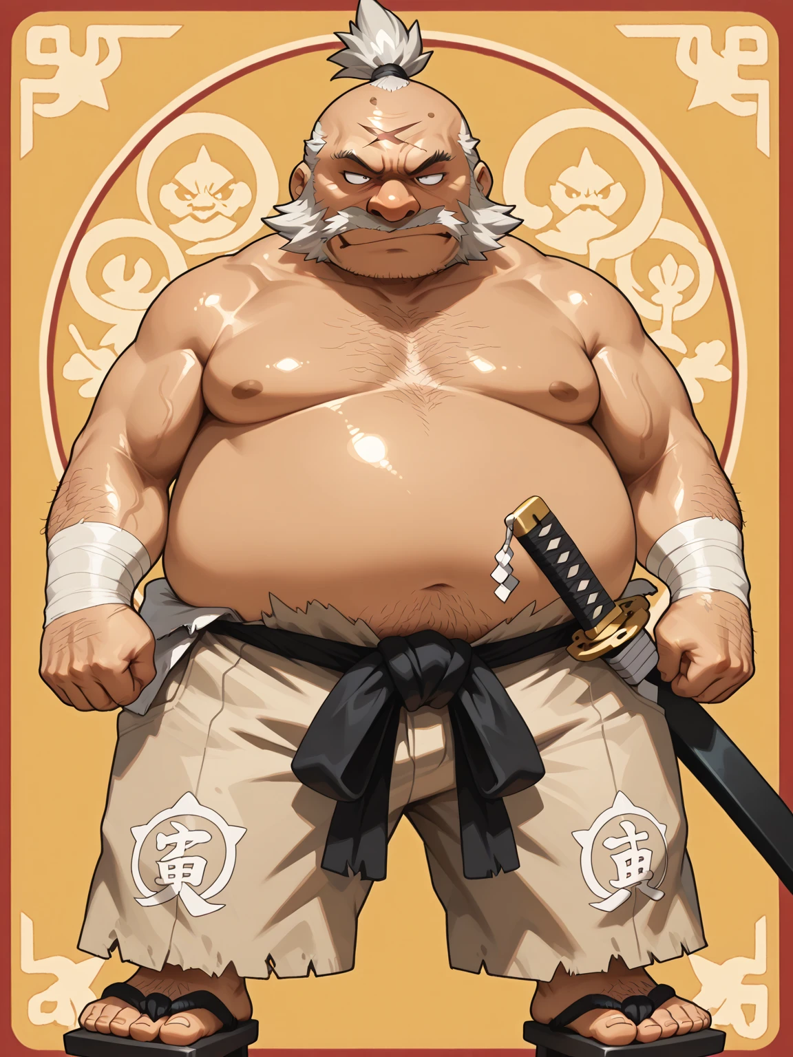 Japanese monk、Sumo wrestlers、Expert、strongest、Round sunglasses、Hunter、