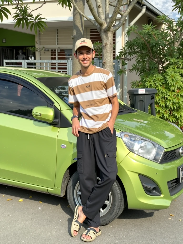 there is a man standing next to a green and white truck, taken in the night, profile picture, by Basuki Abdullah, mid shot portrait, profile picture 1024px, mohamed chahin style, photo shoot, edited in photoshop, profile shot, front profile!!!!, style of ade santora, potrait, pr shoot, in pilote