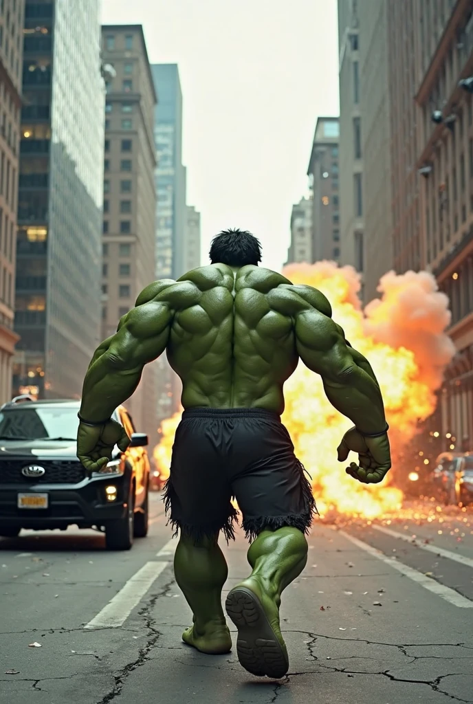 Photography of HULK in the style of Garry Winogrand