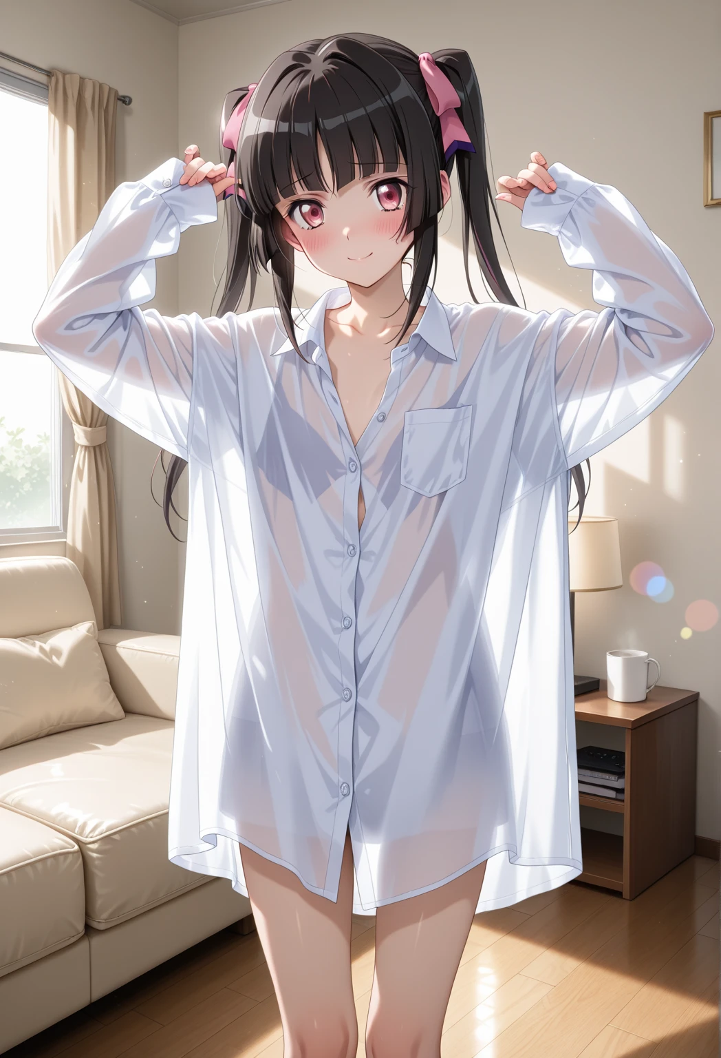 High resolution、4K quality、Highest quality、younger sister、Lolita、Sexual excitement face、Observed Perspective、Secret masturbation、My brother is looking into my room.、pantiesが床に落ちている、白のコットンpanties、panties、used underwear、stain on crotch、Scattered underwear、panties単体、Laundry basket、strip、Underwear is scattered、Underwear is scattered、床一面たくさんのpanties、Very small room、Undressing scene、Browsing Caution
