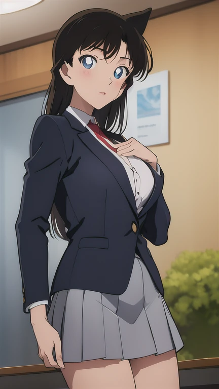 (masterpiece, highest quality: 1.2), alone, 1 girl, alone, panties,,blush,Sailor suit,blazer,your heather, smile, Mouth closed, View your viewers, Long black hair, head band, Earrings, Big Breasts, Medium Waist, Medium Hips, wide thighs, Embarrassing, Charm, smiling with her Mouth closed, Good move.., Excellent anatomy,panties,classroom,,Sailor suit,blazer,skirt, (((skirtめくり, I can see your pants))),Spread your legs,Spread your legs,