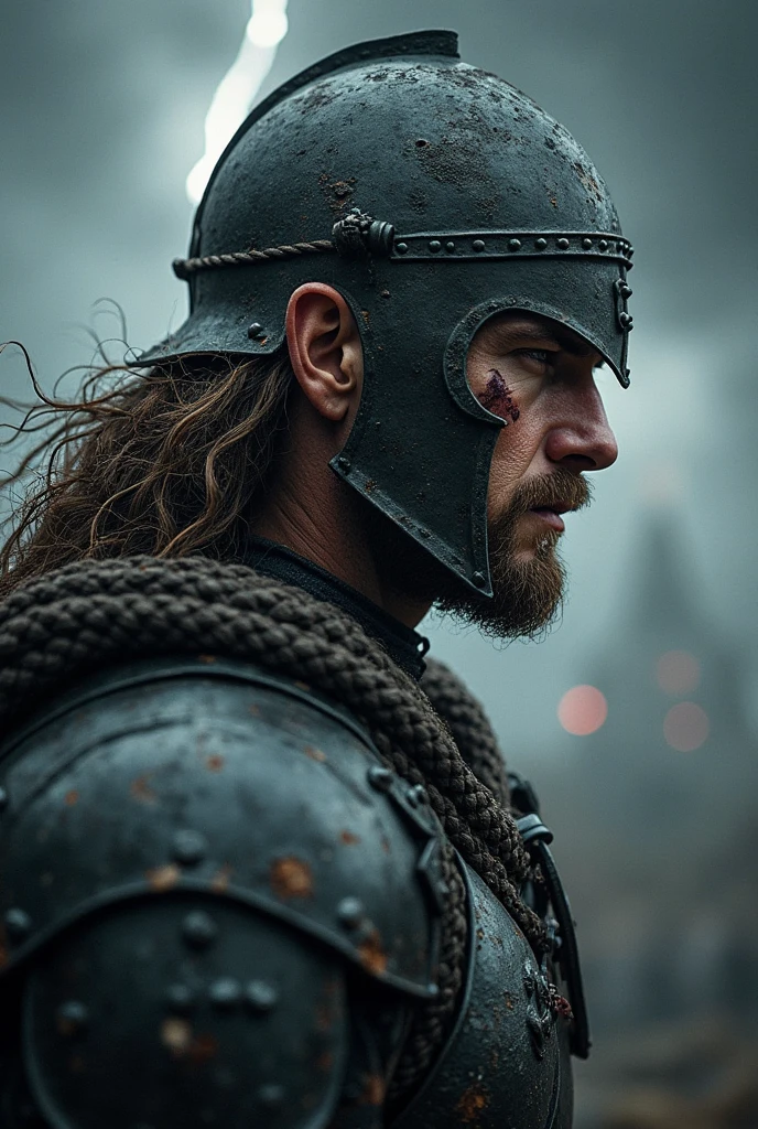 A stunning intricate full color portrait of (35 years old sks person:1) as (viking warrior), (barbarian), epic character composition, by ilya kuvshinov, alessio albi, nina masic, sharp focus, natural lighting, subsurface scattering, f2, 35mm, film grain, <lora:locon_jon_v1_from_v1_64_32:1.3>