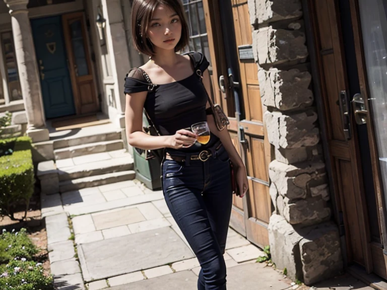 A young woman who does not hang on at all