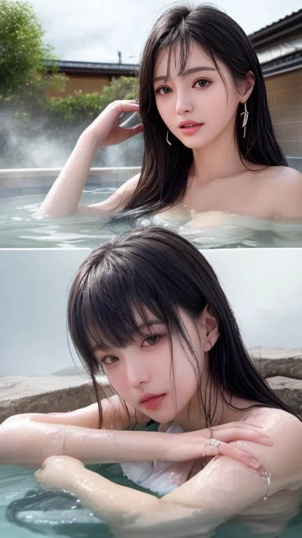 skindentation:1.5), Realistic, Photorealistic, (masterpiece:1.5), concept art, intricate details, highly detailed, photorealistic, octane render, 8k, unreal engine, dynamic pose, best quality, high res, (realistic face:1.1), (hyperrealistic:1.1), ((full_body)), perfect eyes,(shiny skin:1.2), (((hairstyle))), (((perfect hands))), (extremely detailed background), haunted island, ((dynamic background)), ((lightning)), (light rays), (2girls), wearing cloak, (((flowing cloak))), ((detailed eyes, high quality eyes, high quality face)), long hair, (((middle parted hairstyle))), 2 girls ((controlling the water)), (((whirlwind of water))), ocean, tsunami, magic, (dramatic), epic, depth of field, bokeh, 4k, gothic, ((raining)), bigball between hands