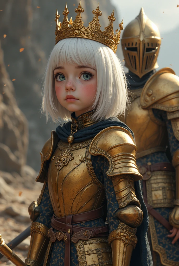 (medieval child knight heavy armor decorated with runes:1.3) (sword and shield in the hands:1.1), (blonde hair, top pony tail), standing in a tall field of grass, clear sky, looking at camera, close up, from waist, (best quality, high quality:1.2), (masterpiece:1.1), (detailed), photorealism, photorealistic, 8k, hdr, cinematic lighting, cinematic bloom, sharp focus, lens flare, ray tracing, reflections, sharp focus