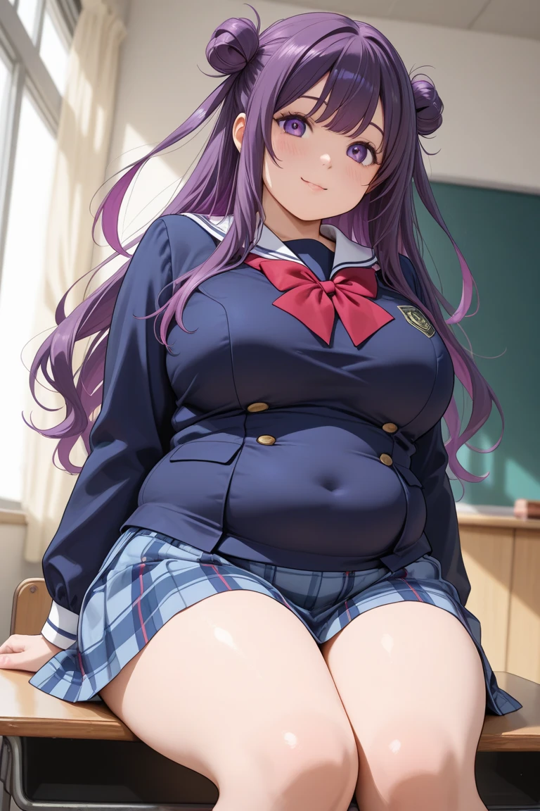 masterpiece、top-quality、A 40-year-old woman with long black hair and blue eyes and wrinkles.、the presence of freckles on the cheeks、Wearing a pink blouse、(Depressed and gloomy look:1.1)、(Staring:1.5)、Staring at the camera、(Very plump body:1.1)、(very thick waist:1.3)、(thick thight:1.3)、(Saggy)、sitting on、Having dinner at an expensive restaurant、Bold composition、full body photographed、Alone、The Perfect Five Fingers、jitome