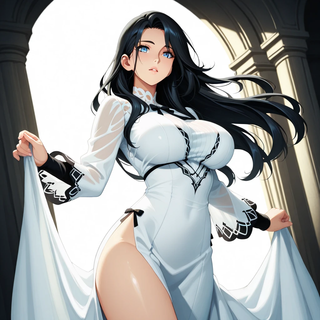 Albedo in her dress with very big tits and a very big ass