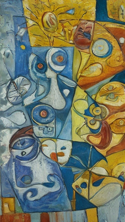 CFG: NaN
Style: Watercolor 2 picasso, ernst, dali, see below.. 
Sharpness: 2
Orientation: square
Prompt:book of  houston garden with fruits and vegetables and flowers and flying hands, only green and white volors shades, only green and white, , , Shamsa and Dana Majid magazine, Islamic geometric art, Pablo Picasso style, people in a coffee shop, only curvy lines, Salvador Dali art style, Salvador Dalí style art, art shapes, Max Ernst art style, Max Ernst art Max Ernst-style, shapes only, Wassily Kandinsky shapes, only shapes, abstract shapes, only silhouettes, Joan Miró draft shapes, no complex shapes, very, very simple art. (touch text to copy)
Site: sdxl.world