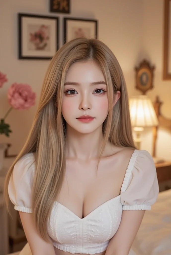 730717681 only 1 female、blonde、Shining beautiful skin、big breasts、Outstanding style、red knit dress、sunny day