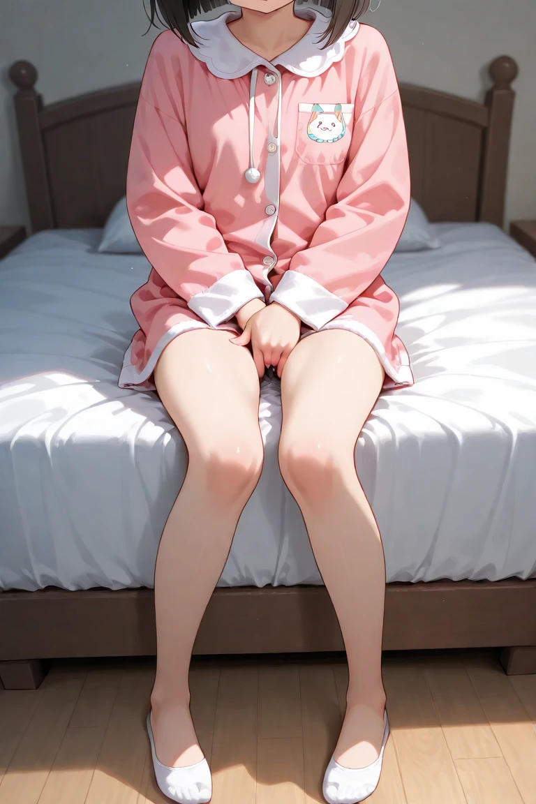 Sit cross feet、1 Japanese girl,full smile,(Wearing white nurse clothes:1.2),(RAW Photos, highest quality), (Realistic, photo-Realistic:1.4), masterpiece, Very delicate and beautiful, Very detailed, 2k wallpaper, wonderful, finely, Very detailed CG unity 8k wallpaper, Very detailed, High resolution, Soft Light, Beautiful detailed girl, Very detailed eyes and face, Beautiful and sophisticated nose, finely beautiful eyes, nurse, Perfect Anatomy, Black Hair, short pixie cut, nurse uniform, ((smile)), mini skirt, nurse, Light blue outfit, thin, clear, White Uniform, Neck auscultation,front,feet,(((No panties)))(((Genitals are exposed)))