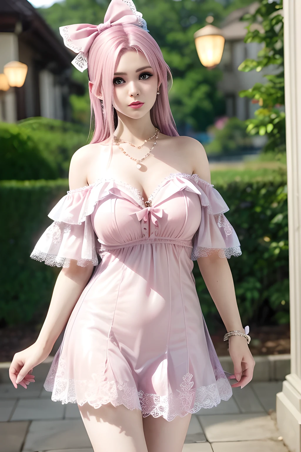 Desaturate Hue, 流行超Realistis,1 girl,Vampires, Elise,(Wear red and blue color style; floral lace layered skirt),jewely,Tattooed with,Redlip,(Glossy glossy skin:1.4),鎖骨,gigantic cleavage breasts,during night, full_themoon, As estrelas,(tmasterpiece:1.5), (Best quality at best:1.35),(Realistis:1.4), detailed,8K,computer graphics image processing,detailed头发,,Expressive eyes, s the perfect face, real fingers,depth of fields,Similar colors,a warm color palette,softlighting,low-contrast,hard shadows,full body,