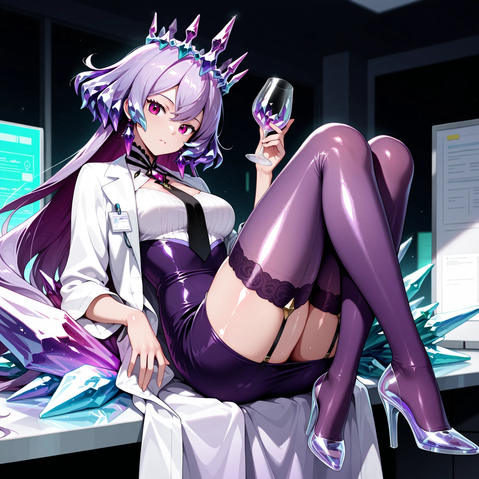 ((Highest quality)), ((masterpiece)), ((detailed)),(Browsing Caution)
((8k)) delicate
(Gray bodysuit)(((girl,Jet black penis)))
Long Hair, hot, Glowing Skin