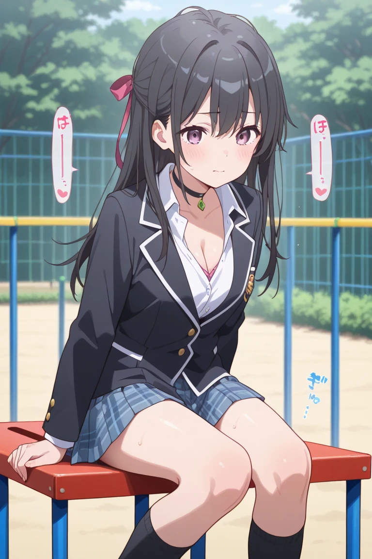 Very detailed CG Unity 8K wallpaper, Cute One lady, Mature Hair、lady ,beautiful lady, pale skin (Super masterpiece, Beautiful person, well detailed face polluted smile, Photorealistic, hyper realisitic), Perfect hands、Five fingers、Perfect hands、Perfect legs、Perfect toes、
((20year old、Sailor suit with very short sleeves、Black Sports Bra、Blue short skirt、Best Bust、(Bust 85cm)、(middle breasts)、
open chest wide、Happiness、Black wristband on wrist、A slender、Shy face、earrings、kneeling,Get closer to your audience、The gesture of pulling up the hair:1.3))、(Crying face:1.5)、
hiquality、visualart、Romance movie style、
(After-school classroom))、cleavage,cleavage cutout、(Sweaty all over:1.5)、
(shinobu miyake:1.5, long hair, bangs, purple hair, (green eyes:1.5))