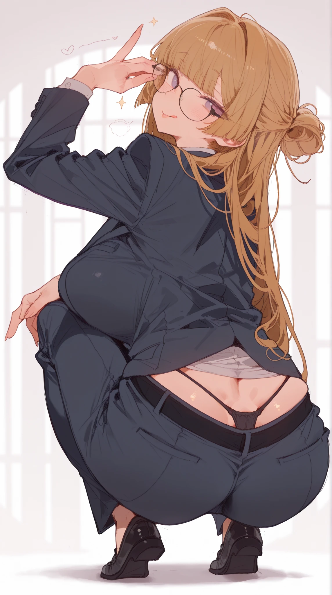 (masterpiece, best quality:1.2), 1girl, solo,standing_split, (torn clothes), pussy_hair,,Marin Kitagawa,long sleeves, white shirt, pantyhose, pleated skirt, black pantyhose, green skirt, blue cardigan