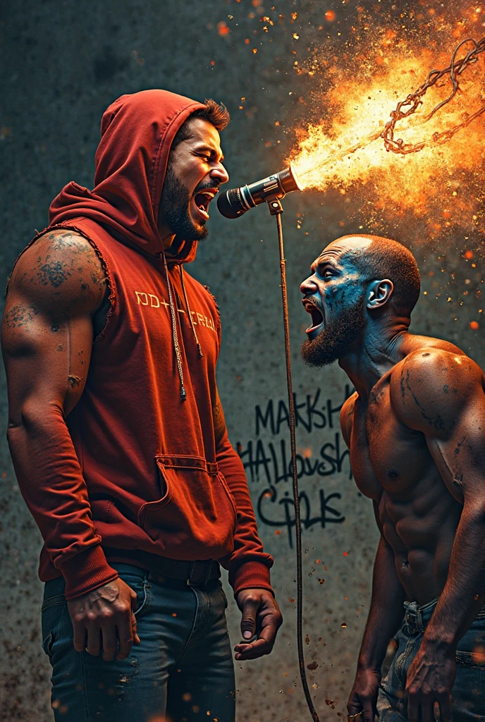 Man with nunchaku in his hands