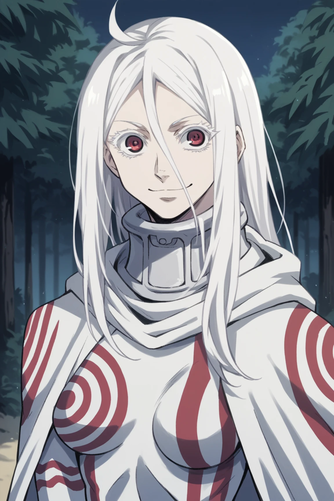 score_9, score_8_up, score_7_up, source_anime,
deadmanshiro, <lora:deadman-wonderland-shiro-s1-ponyxl-lora-nochekaiser:1>,
deadman shiro, albino, hair between eyes, long hair, red eyes, white hair,
bodysuit, collar, skin tight,
indoors, bed, bed room, on side, blush, drunk,
cowboy shot, looking at viewer, solo, dutch angle,