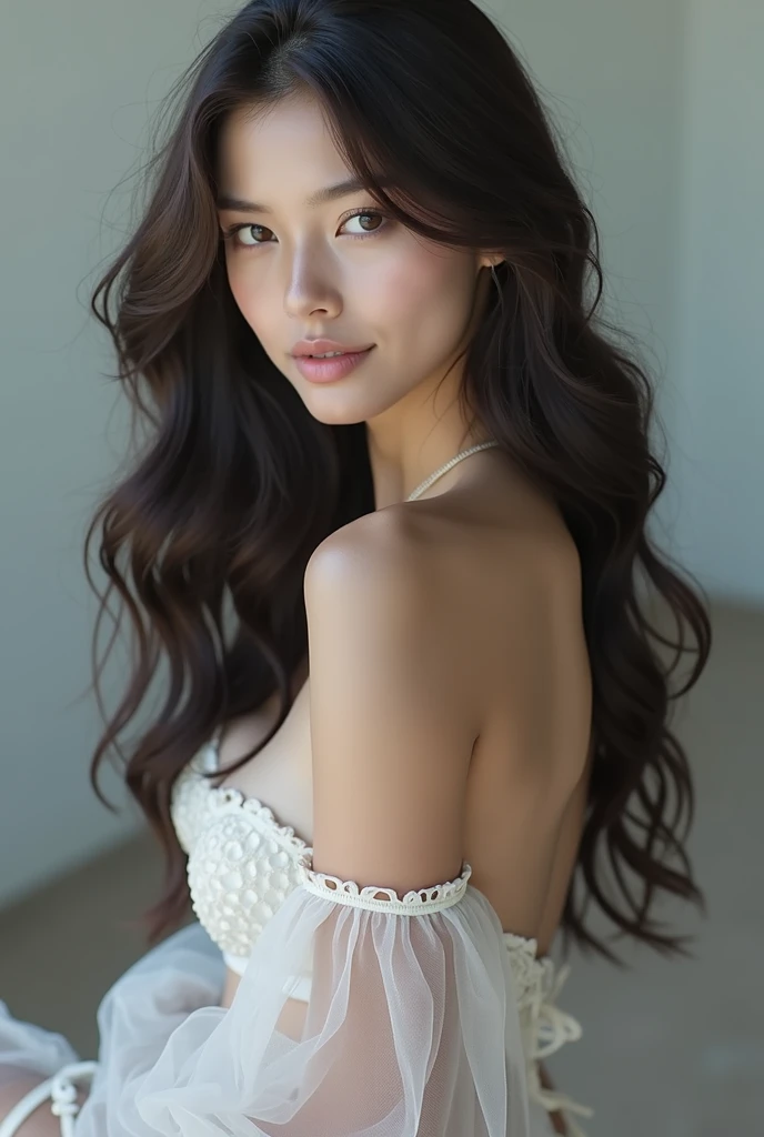 asian woman with long black hair having sex