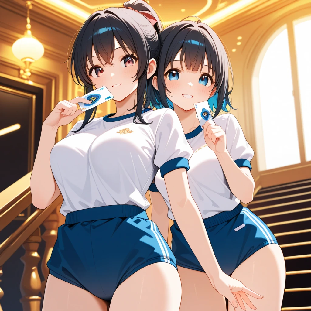 (Best Quality,8K,High resolution,realistic pictures:1.2),(cute girls,one girls,gravure idols),age,(Huge breasts,Seductive pose:1.35),bob cut,Blunt bangs,thin waist,shiny skin,(blue tube top,pleated mini skirt,high leg cuts:1.3),(night time,in the Swimwear Shop:1.2),Looking at viewer,panty shot