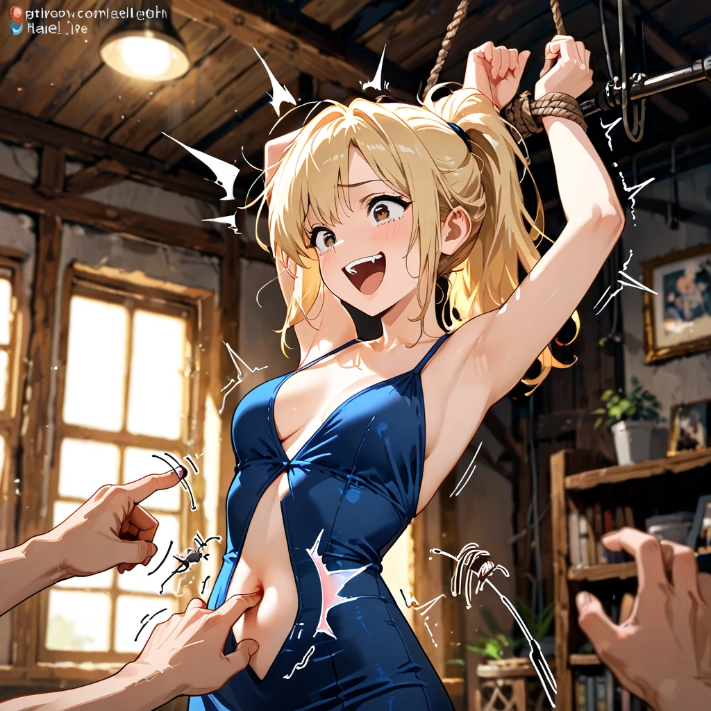 ((Two sexy girls ,gyaru))Browsing Caution,glamorous, Sensual, prison ,Embarrassing, Blushed, Flushing,((striped one piece swimsuit))